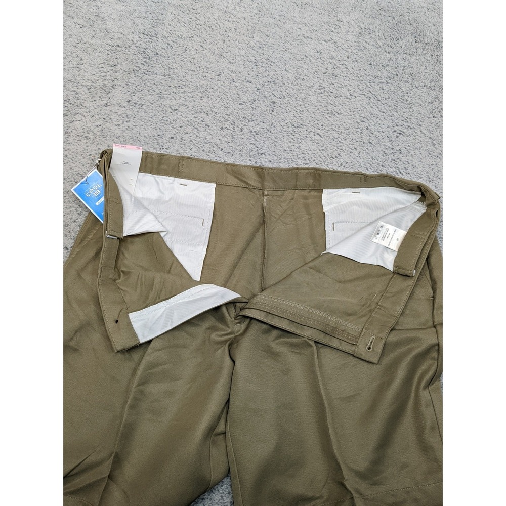 Haggar Cool 18 Gab Golf Shorts Dress Khaki Beige‎ Flat Front Mens 40 Preppy NWT - Picture 5 of 13
